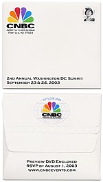 When CNBC wanted to promote the Outlook 2004 Summit to the CEOs of the Fortune 1000 companies, they chose CloverCase to customize our ejector mailer for their project.
