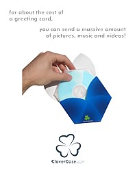 CloverCase: greeting card ad